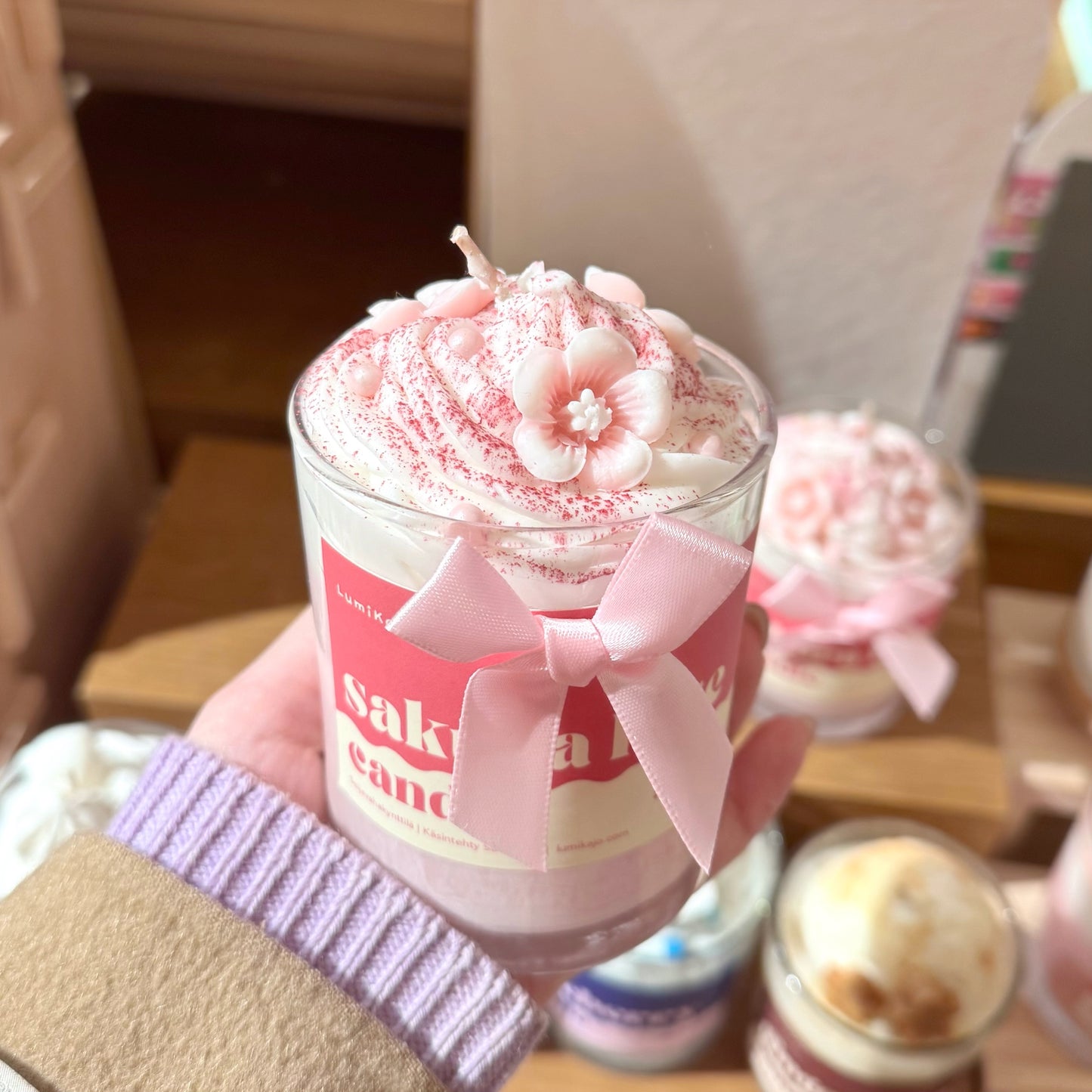 Sakura Latte candle