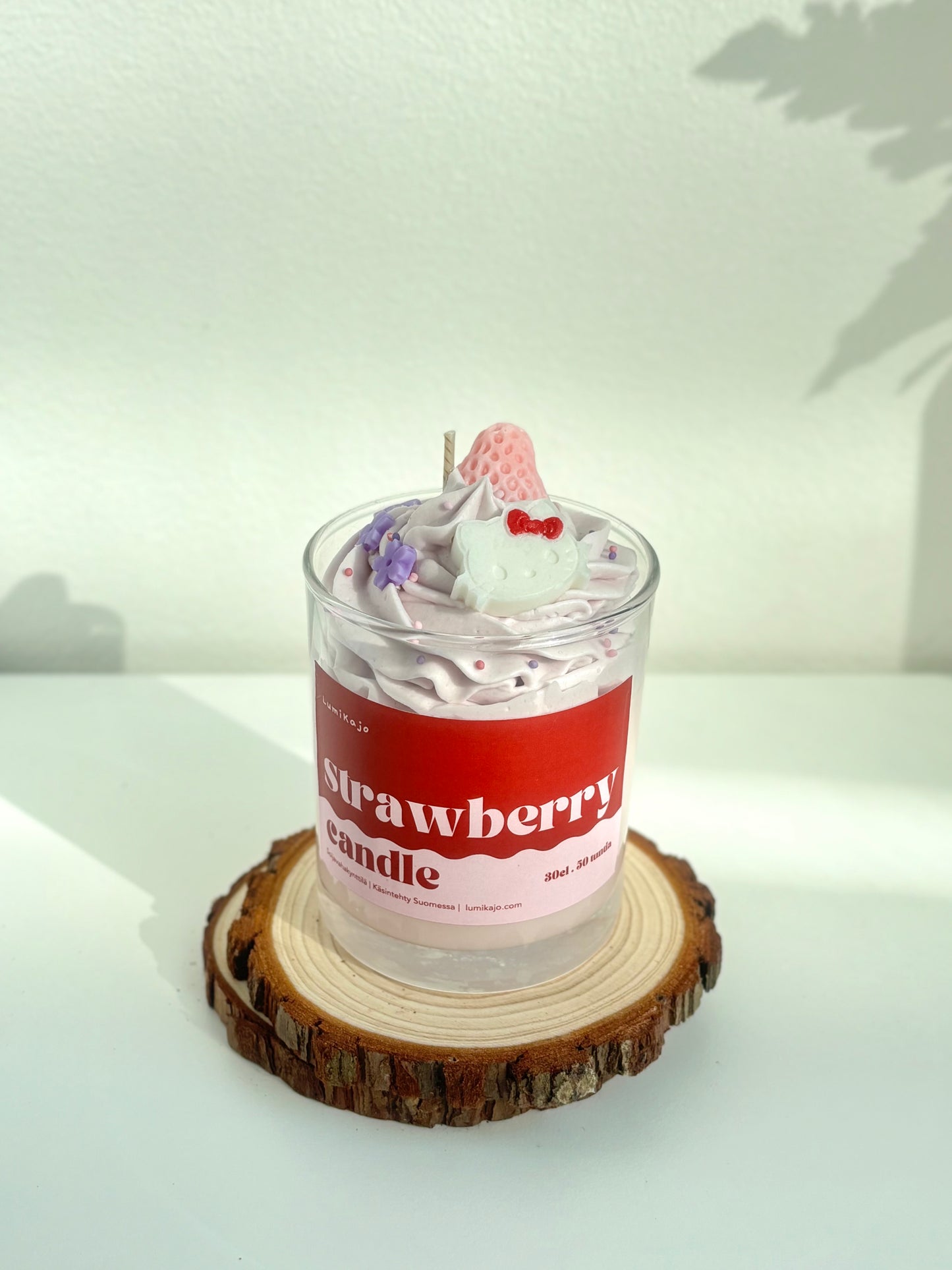 Strawberry Scented Handmade Soywax Candle
