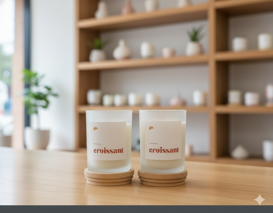 Croissant Scented Handmade Soywax Candle