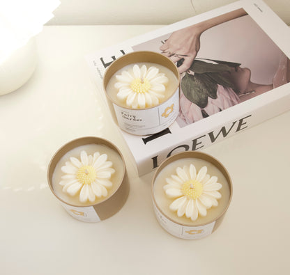 Daisy Candle - White Yellow