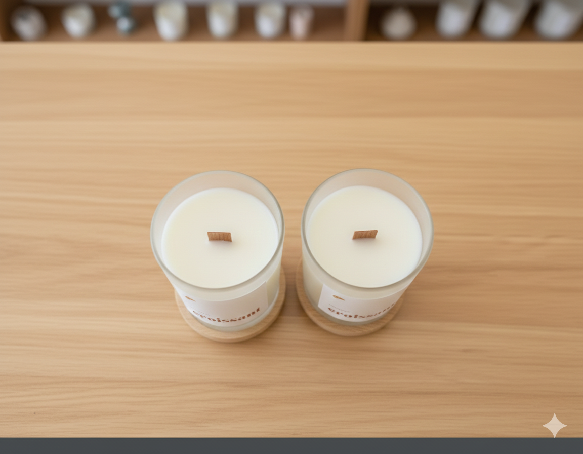 Croissant Scented Handmade Soywax Candle