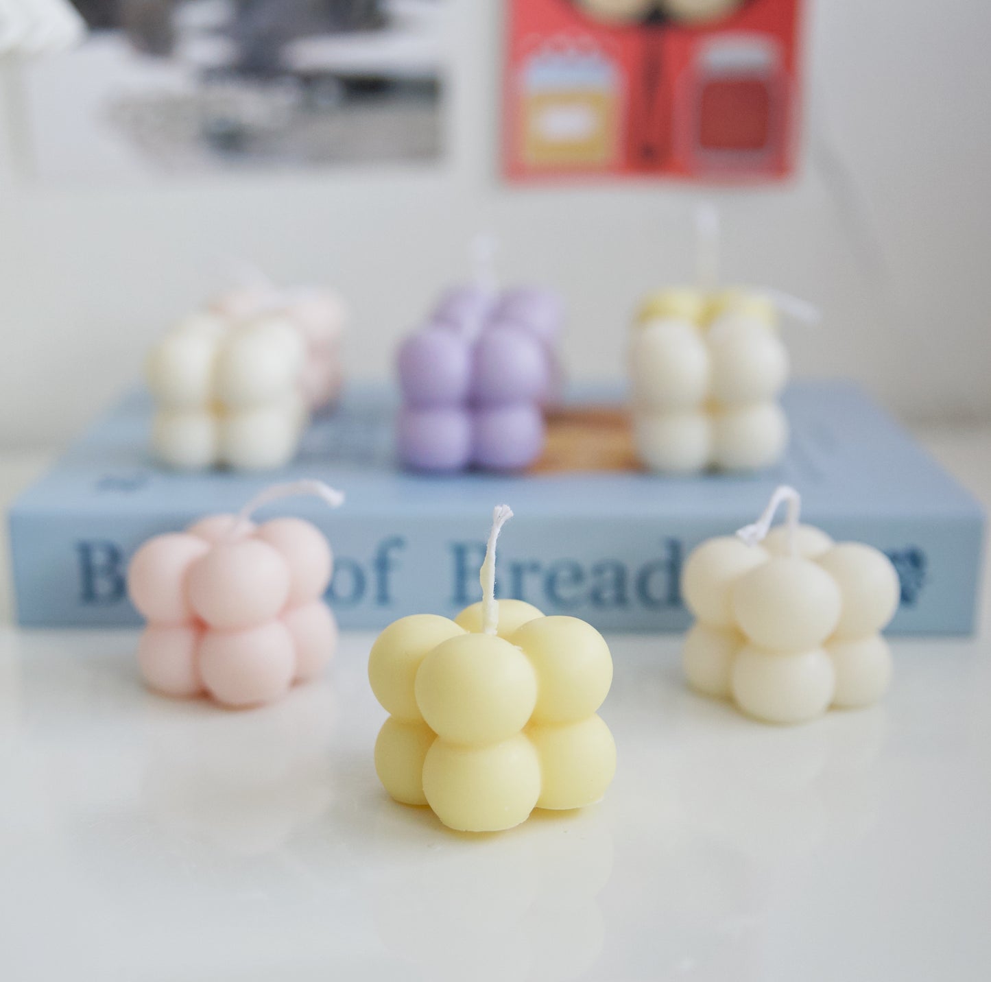 Mini Pastel Cube Candle