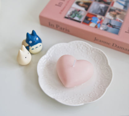 Pastel Heart Candle