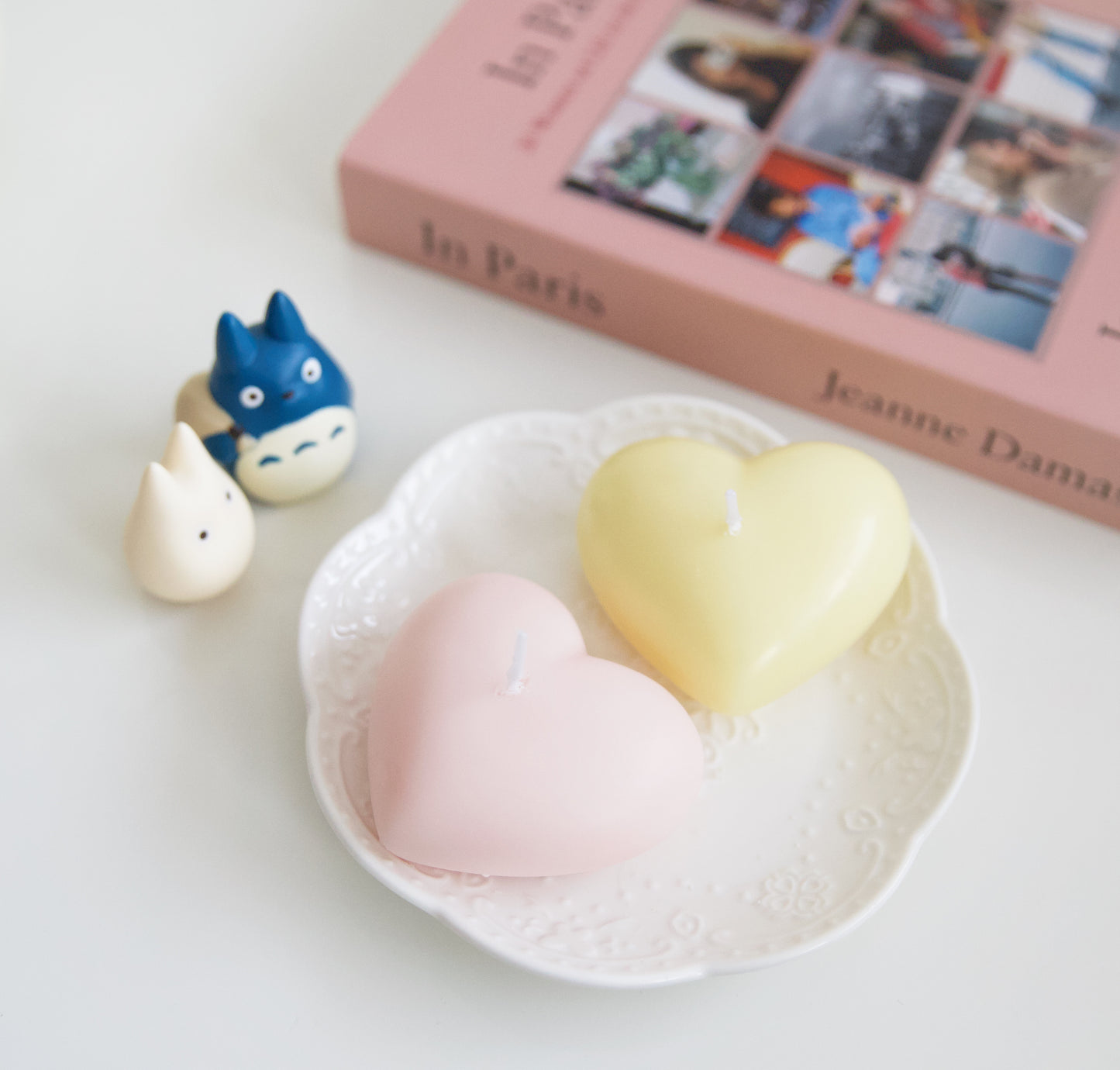 Pastel Heart Candle