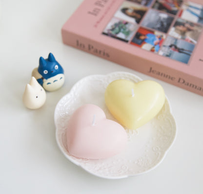 Pastel Heart Candle