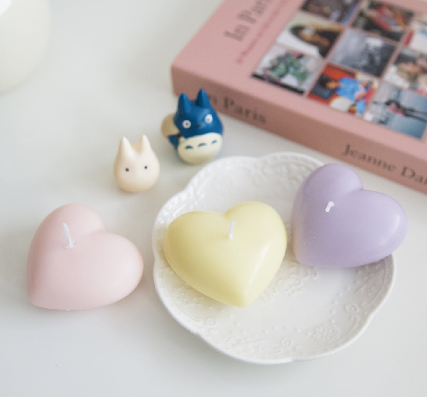 Pastel Heart Candle