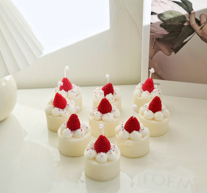 Strawberry Cake Candle