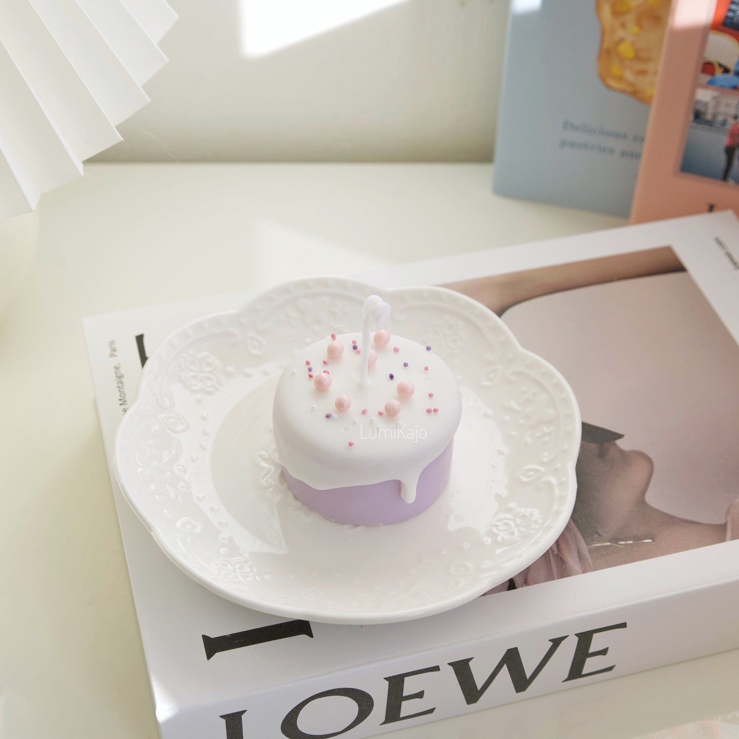 Mini Pearl Cake Candle