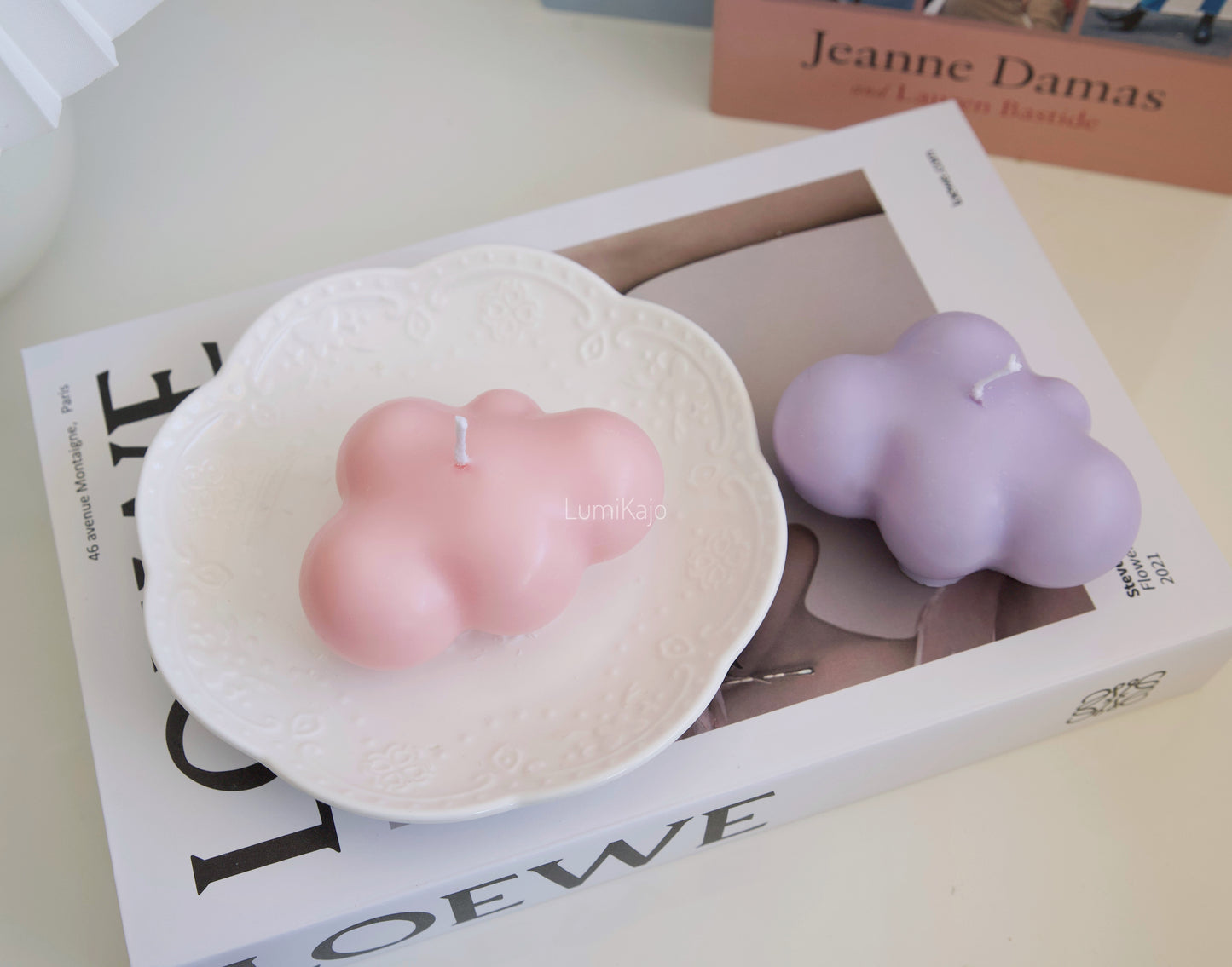 Pastel Cloud Decor Candle