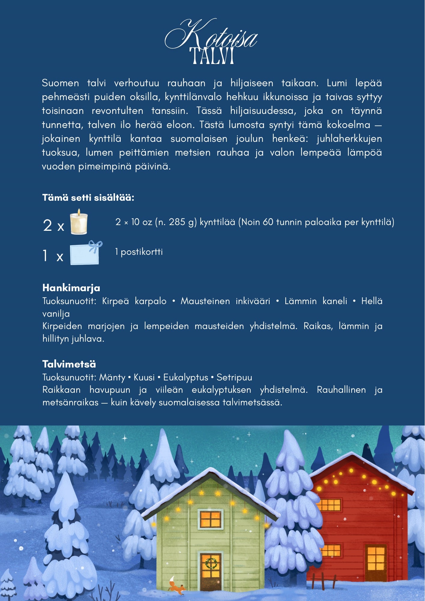 Kotoisa Talvi Winter Candle Set