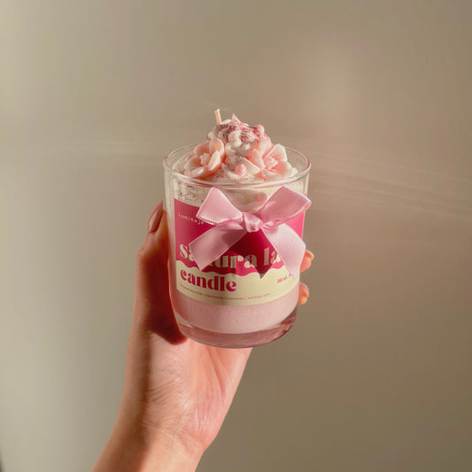 Sakura Latte candle