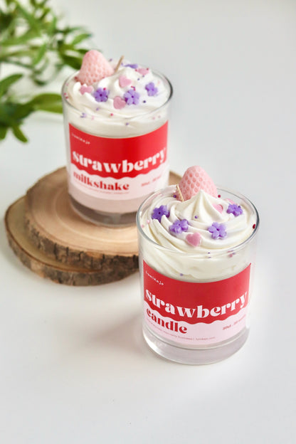 Strawberry Scented Handmade Soywax Candle