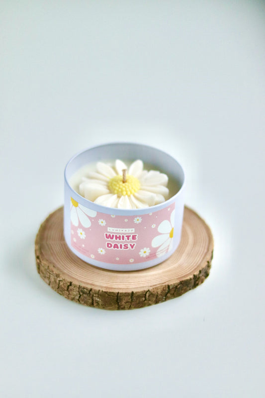 Daisy Candle - White Yellow